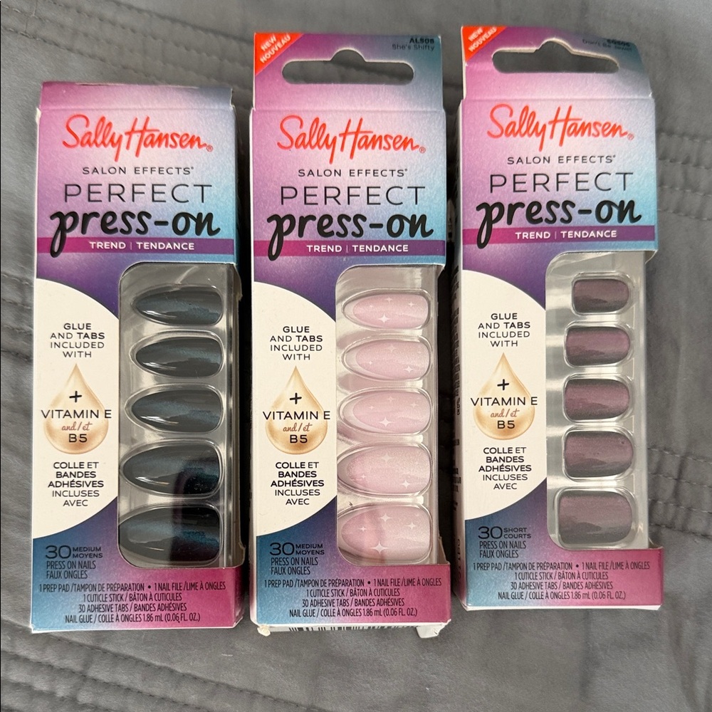 Sally‎ Hansen Salon Effects Press-On Nails - Pink and Gray